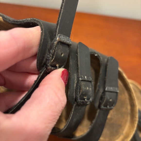 Birkenstock Florida Leather Slide Sandals in Black Size 40 Ladies 9-9.5 - Picture 10 of 10
